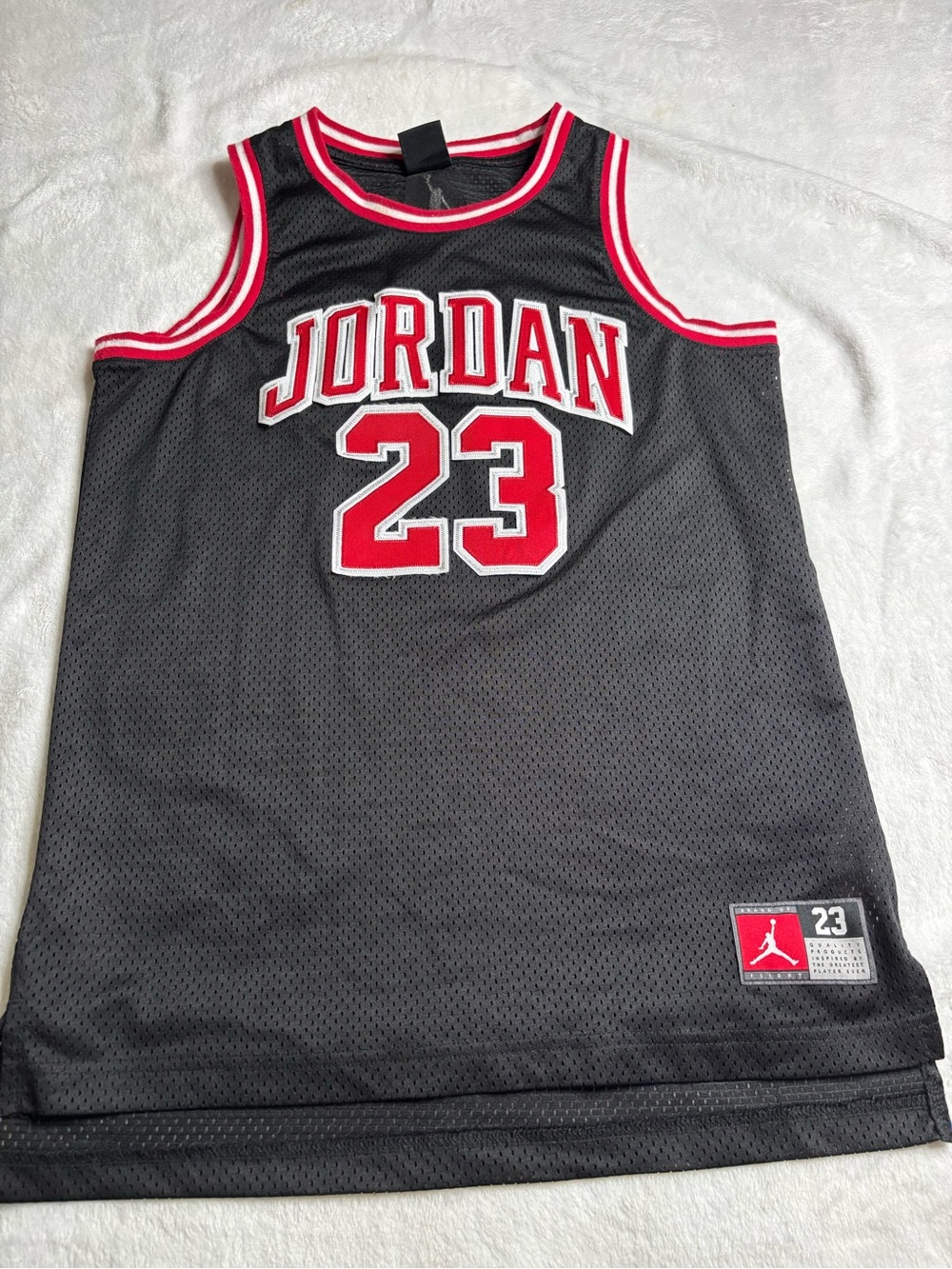 Jordan Black and Red '23' Kids Basketball Jersey (13-15 YRS)